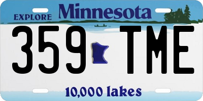 MN license plate 359TME