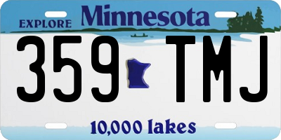 MN license plate 359TMJ