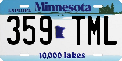 MN license plate 359TML