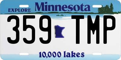 MN license plate 359TMP