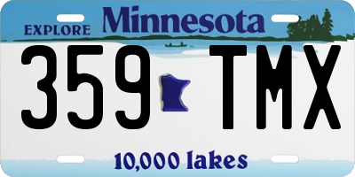 MN license plate 359TMX