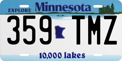 MN license plate 359TMZ