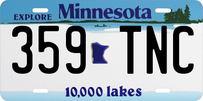 MN license plate 359TNC