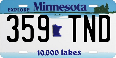MN license plate 359TND