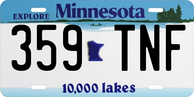 MN license plate 359TNF