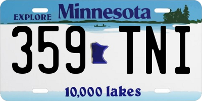 MN license plate 359TNI