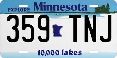 MN license plate 359TNJ