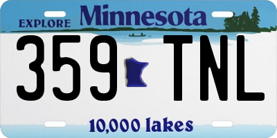 MN license plate 359TNL