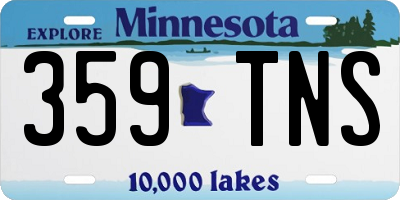MN license plate 359TNS