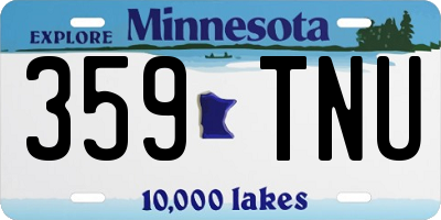 MN license plate 359TNU
