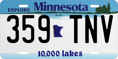 MN license plate 359TNV