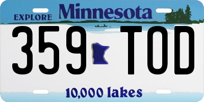 MN license plate 359TOD