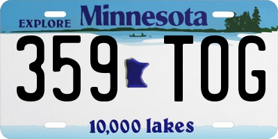 MN license plate 359TOG