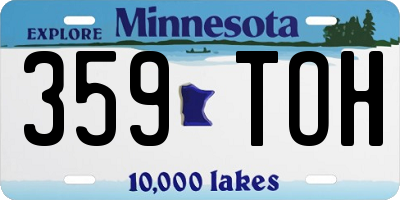 MN license plate 359TOH