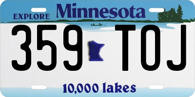 MN license plate 359TOJ