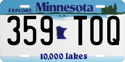 MN license plate 359TOQ