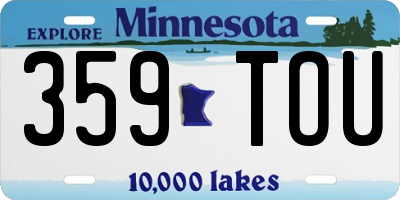 MN license plate 359TOU