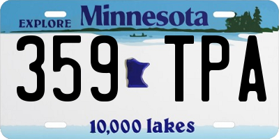 MN license plate 359TPA