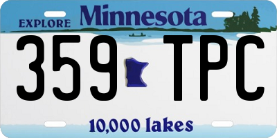 MN license plate 359TPC