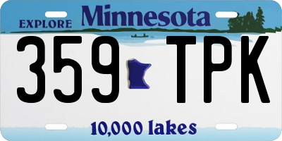 MN license plate 359TPK
