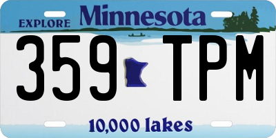 MN license plate 359TPM