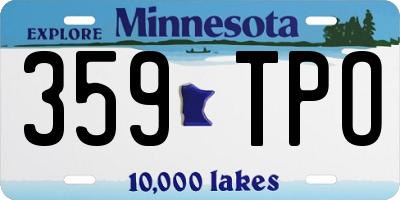 MN license plate 359TPO