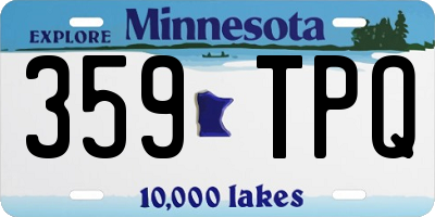 MN license plate 359TPQ