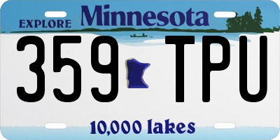 MN license plate 359TPU