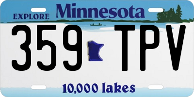MN license plate 359TPV