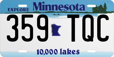 MN license plate 359TQC
