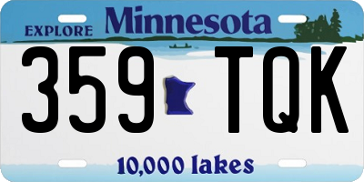 MN license plate 359TQK
