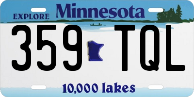 MN license plate 359TQL