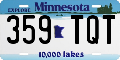 MN license plate 359TQT