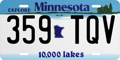 MN license plate 359TQV