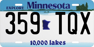 MN license plate 359TQX