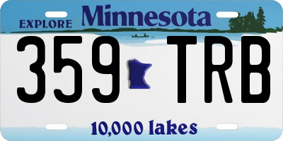 MN license plate 359TRB