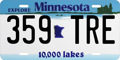 MN license plate 359TRE