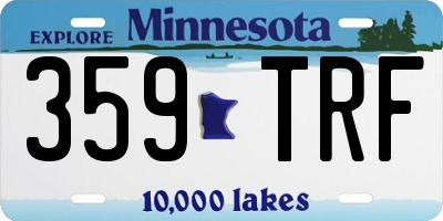 MN license plate 359TRF