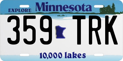MN license plate 359TRK