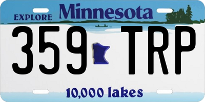MN license plate 359TRP