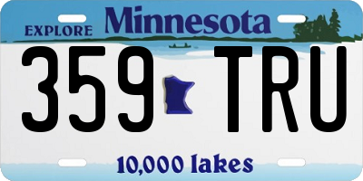MN license plate 359TRU