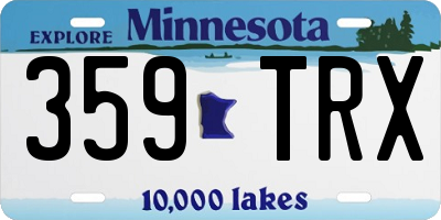 MN license plate 359TRX