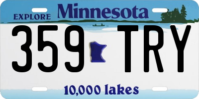 MN license plate 359TRY