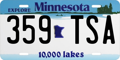MN license plate 359TSA