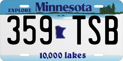 MN license plate 359TSB