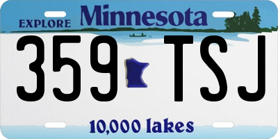 MN license plate 359TSJ