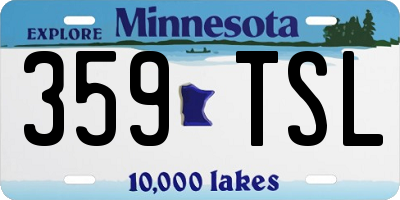 MN license plate 359TSL