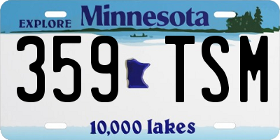 MN license plate 359TSM