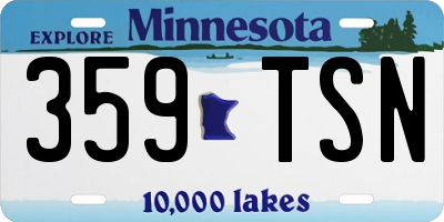 MN license plate 359TSN