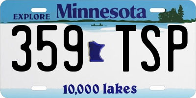 MN license plate 359TSP